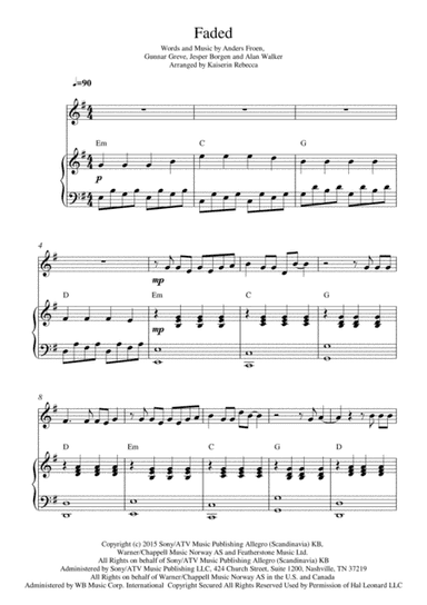 Faded (arr. Kaiserin Rebecca)