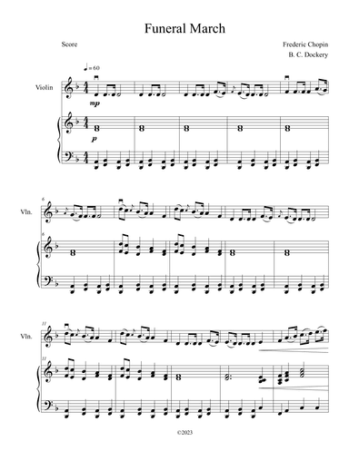 Funeral March (Violin Solo with Piano Accompaniment) (arr. B. C. Dockery)