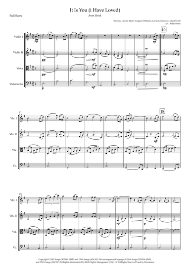 It Is You (i Have Loved) (arr. Fabio Britto)