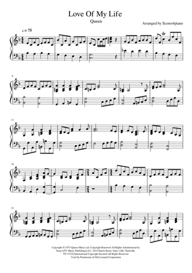 Love Of My Life (arr. Jake Cheong)
