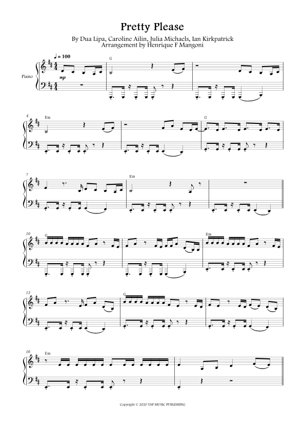 Pretty Please (arr. Henrique F Mangoni)
