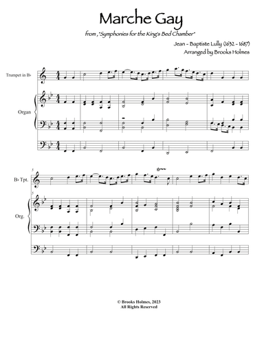 Marche Gay from"Symphonies for the King's Bed Chamber" (arr. Brooks Holmes)
