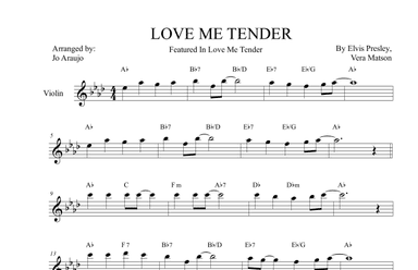 Love Me Tender (arr. JO ARAÚJO)