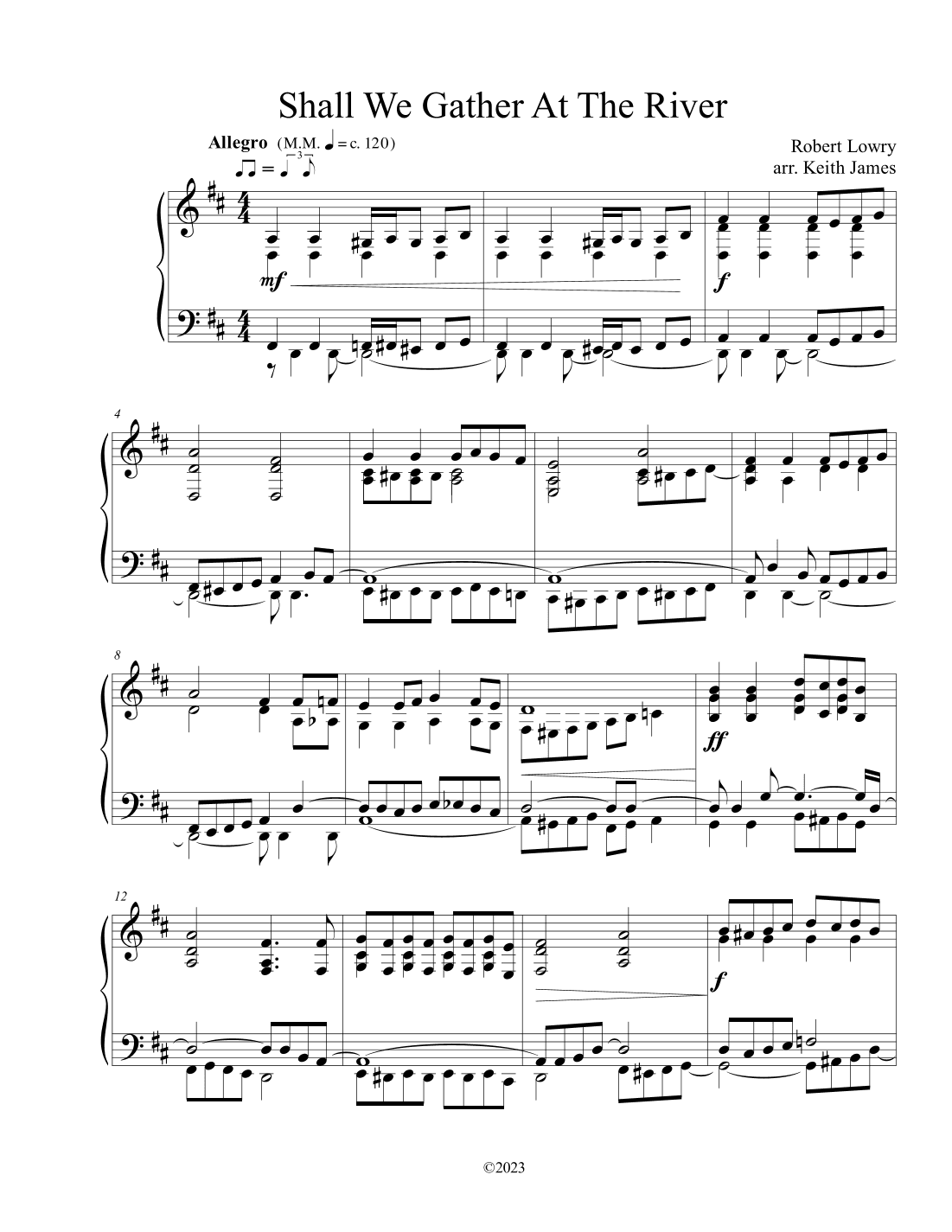 Shall We Gather At The River (arr. Keith James)