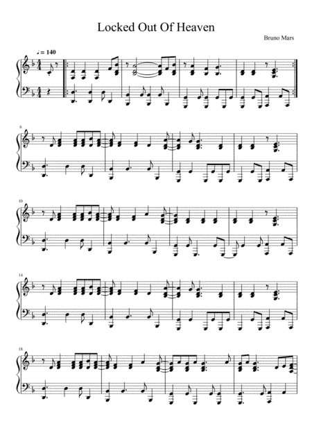 Locked Out Of Heaven (arr. Tom Xyw)