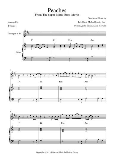 Peaches (arr. BTmusic)