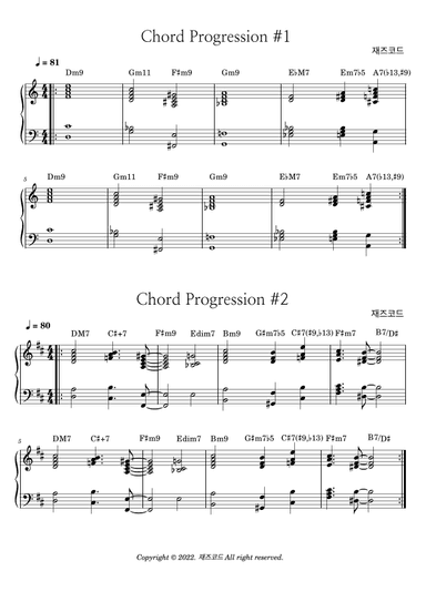 Neo Soul Chord Progression 1~3 (3 Songs)