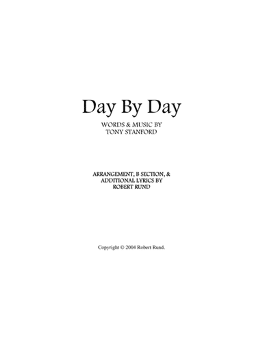 Day By Day (TTBB - barbershop) - arr. Robert Rund (arr. Robert Rund)