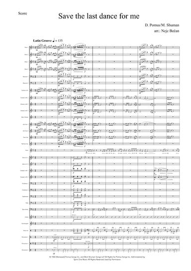 Save The Last Dance For Me (arr. Nejc Bečan)