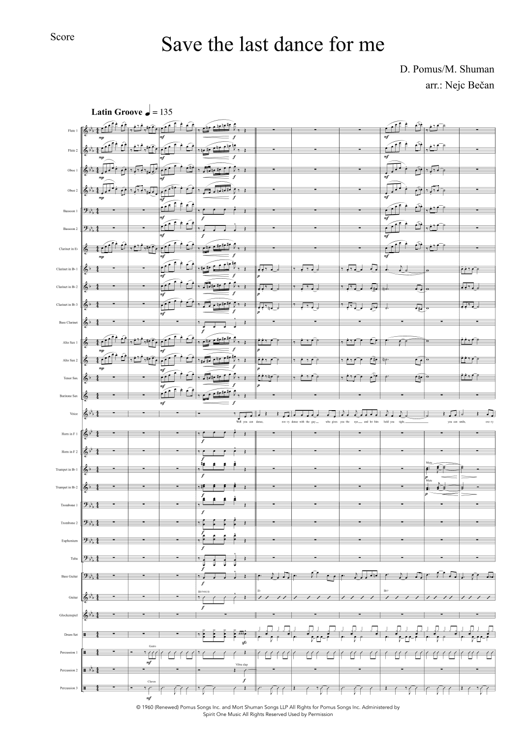 Save The Last Dance For Me (arr. Nejc Bečan)