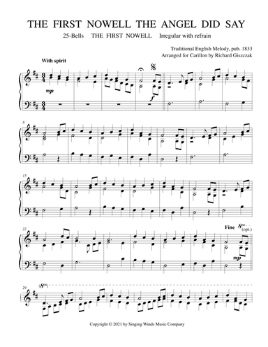 25B. The First Nowell the Angel Did Say (THE FIRST NOWELL) (arr. Richard Giszczak)