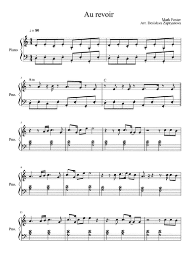 Au Revoir (arr. Desislava Zapryanova)