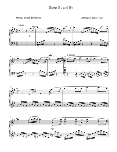 Sweet By and By, piano solo (arr. julia tsien)