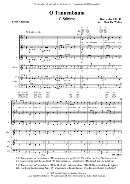 O Christmas Tree (arr. Gert Th. Walter)