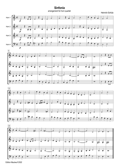 Sinfonia (arr. Edition Maulwurf)