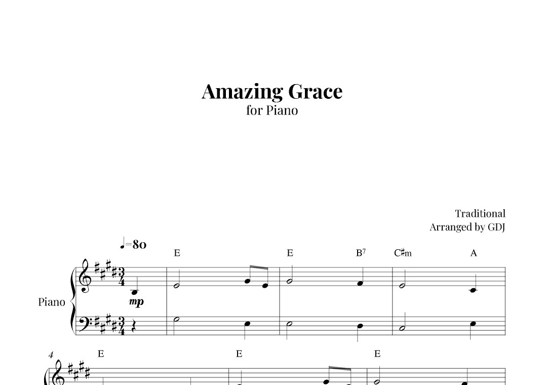 Amazing Grace (arr. GDJ)