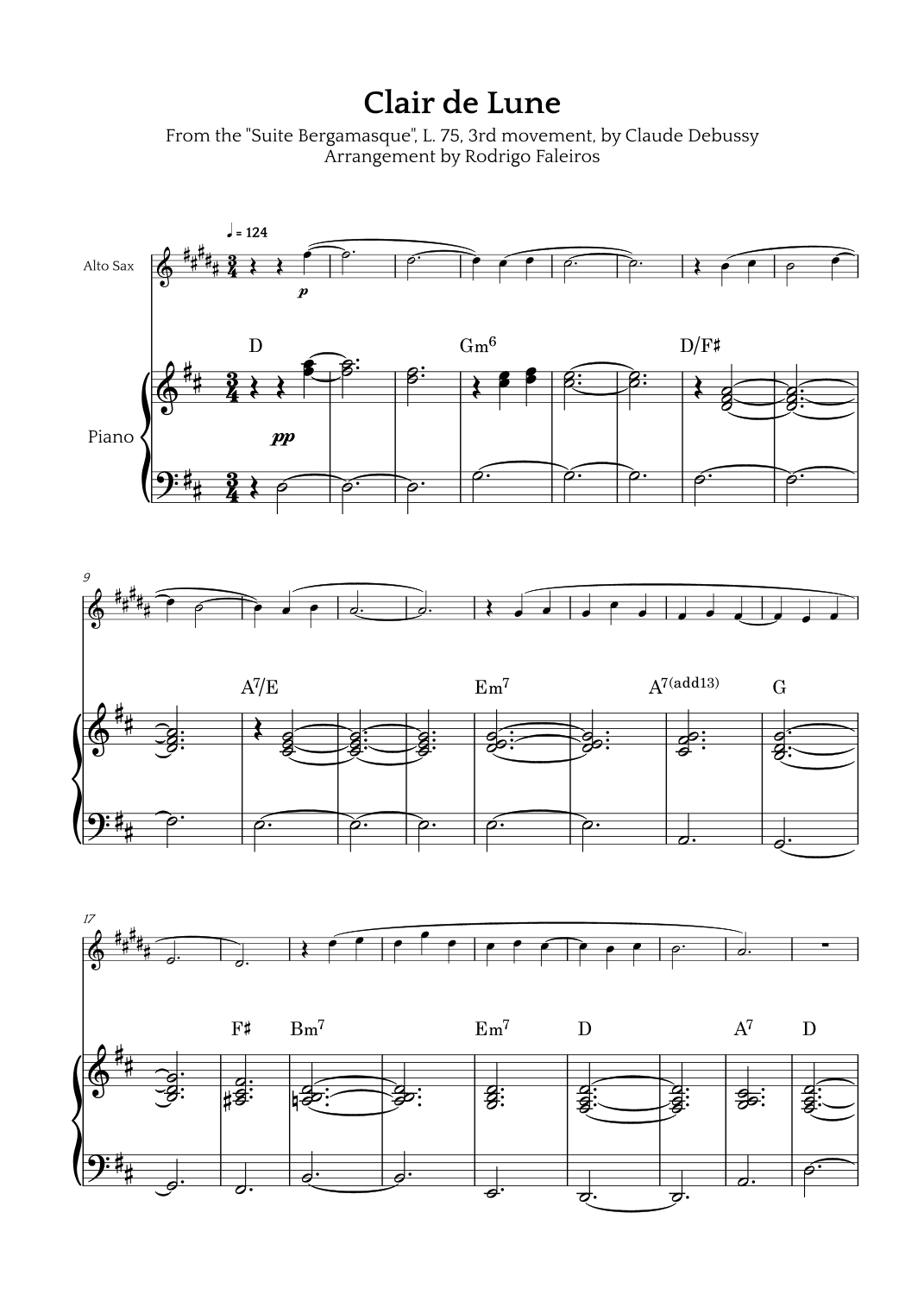 Clair de Lune (arr. Rodrigo Faleiros)