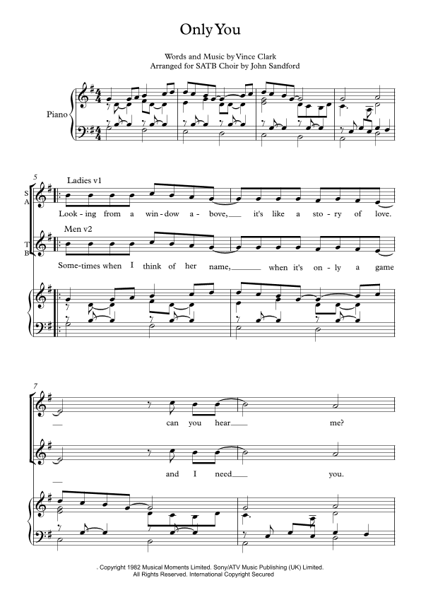 Only You (arr. John Sandford)