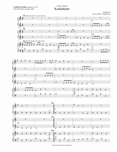 Kookaburra (1P/6H) (arr. Ellen Foncannon Stephenson)