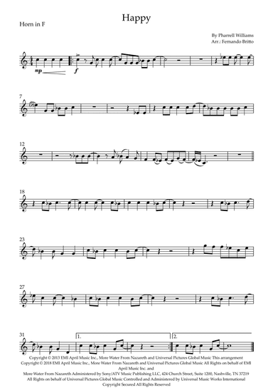 Happy (arr. Fernando Britto)