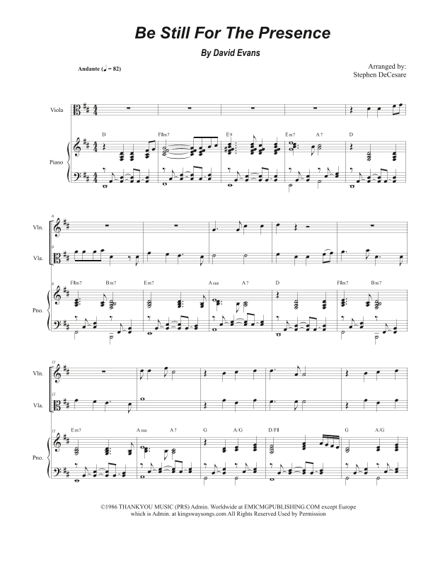Be Still For The Presence (arr. Stephen DeCesare)