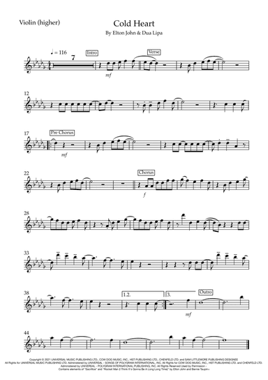 Cold Heart (pnau Remix) (arr. Matt Luff)
