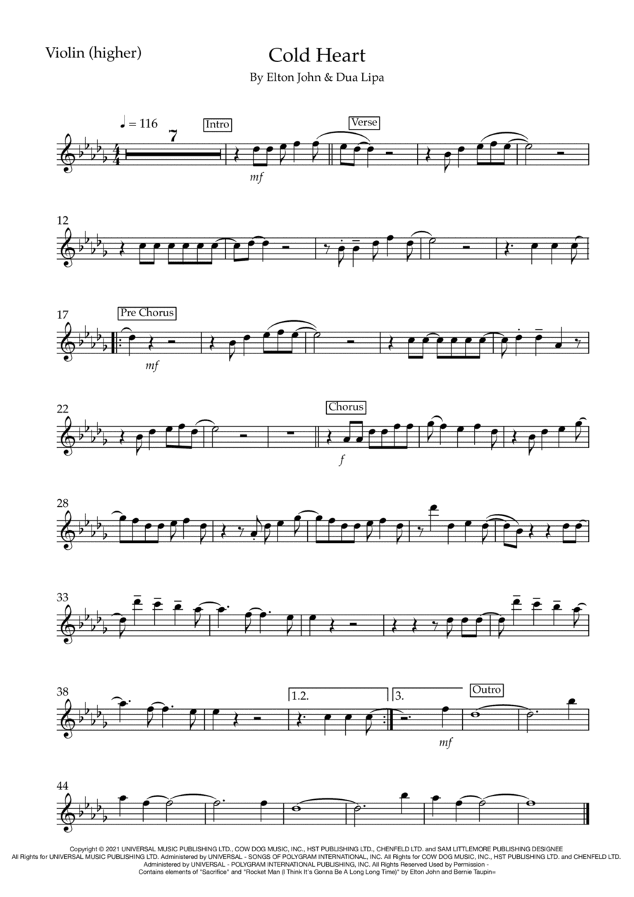 Cold Heart (pnau Remix) (arr. Matt Luff)