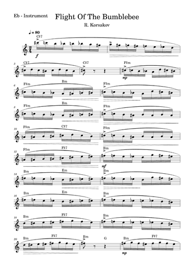 The Flight Of The Bumblebee (arr. Fabio Eduardo de Oliveira)