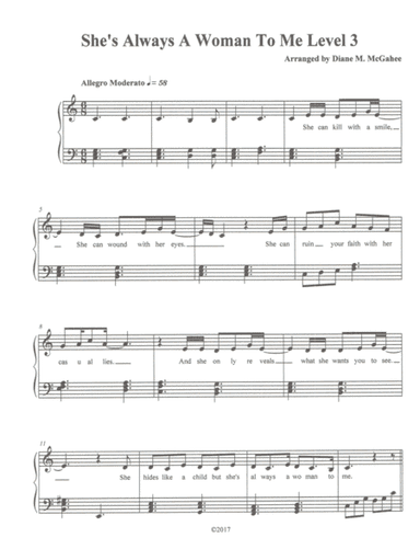 She's Always A Woman (arr. Diane M. McGahee)
