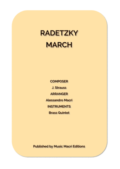 RADETZKY MARCH by J. Strauss (arr. Alessandro Macrì)