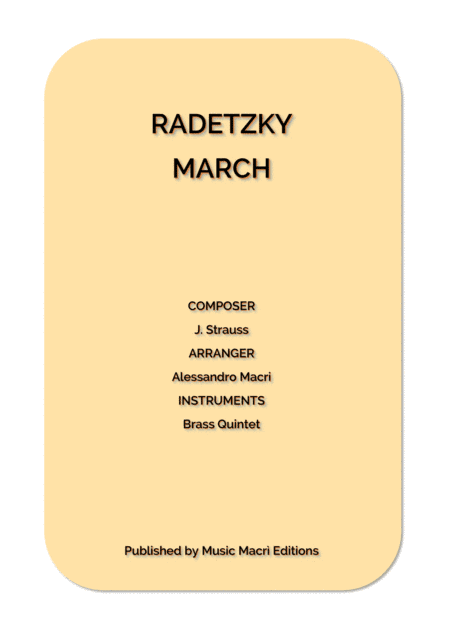 RADETZKY MARCH by J. Strauss (arr. Alessandro Macrì)
