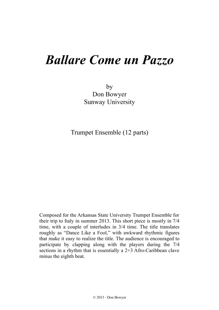 Ballare Come un Pazzo (A4 size)