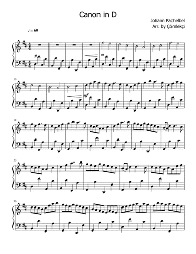Canon In D (arr. Arranger Çömlekçi)