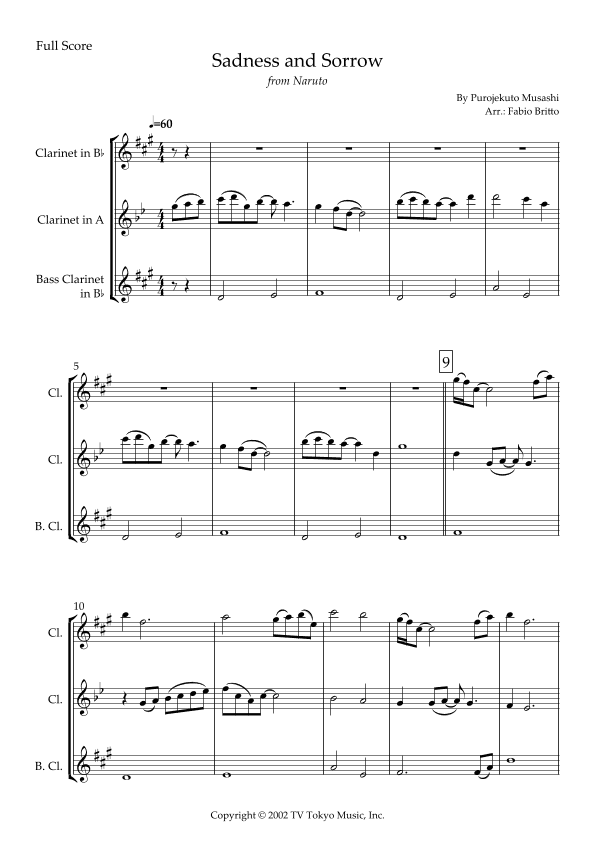 Sadness And Sorrow (arr. Fabio Britto)