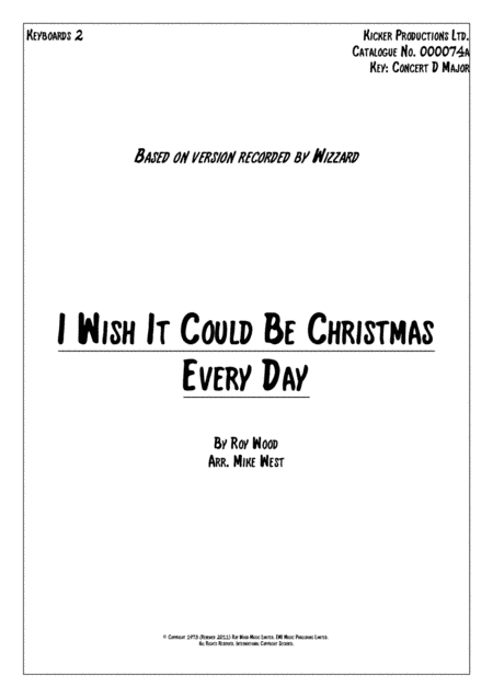 I Wish It Could Be Christmas Every Day (arr. Mike West)