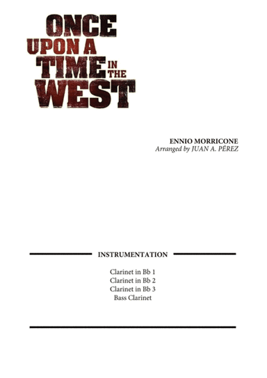 Once Upon A Time In The West from the Paramount Picture ONCE UPON A TIME IN THE WEST (arr. Juan A. Perez)