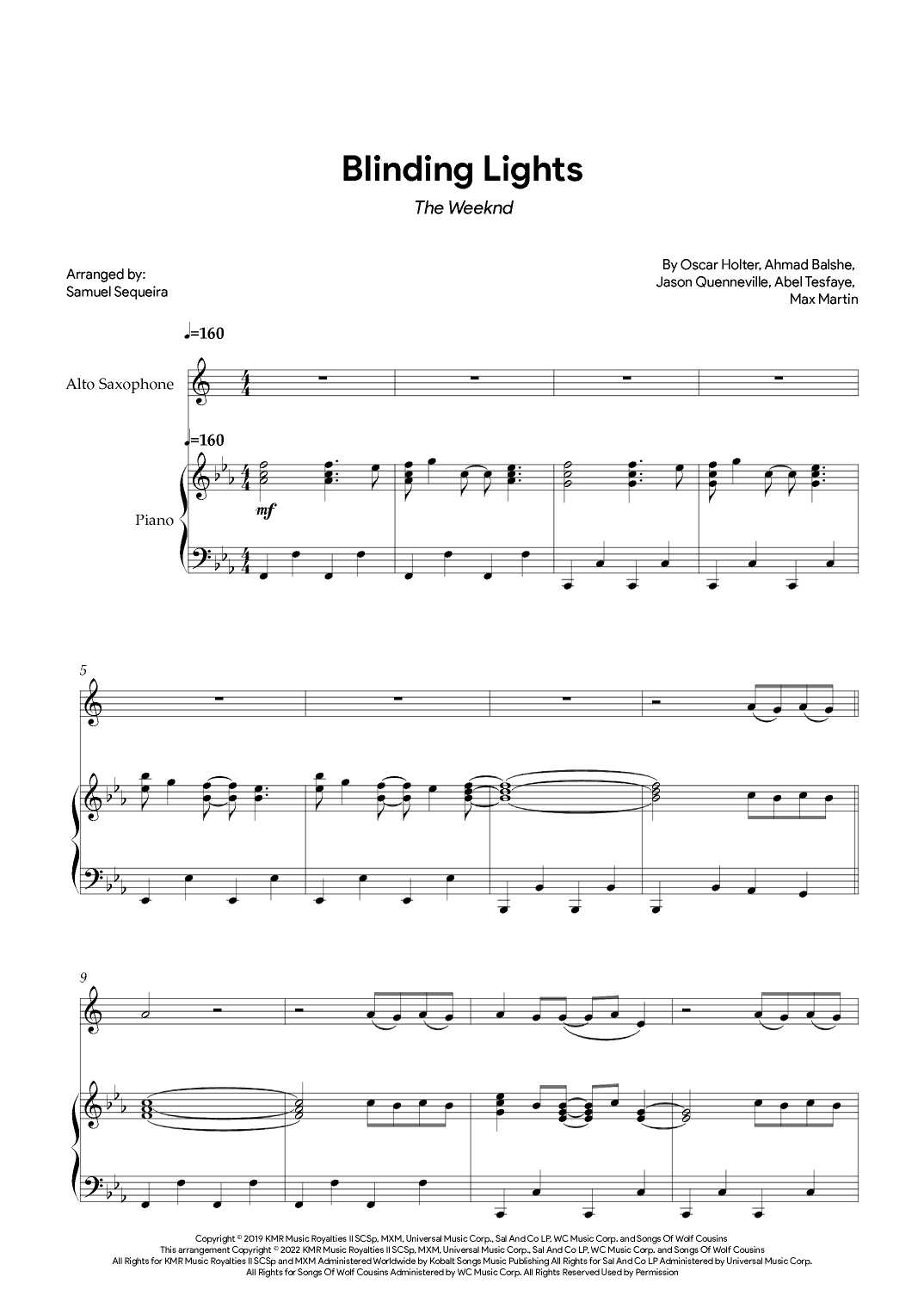 Blinding Lights (arr. Samuel Sequeira)