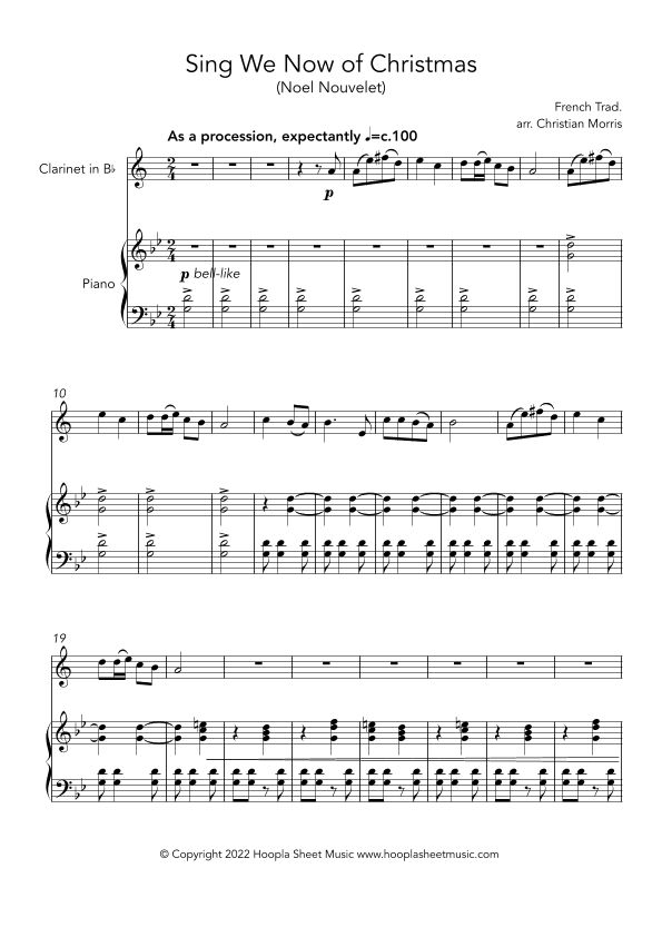 Sing We Now of Christmas (Noël Nouvelet) (arr. Christian Morris)