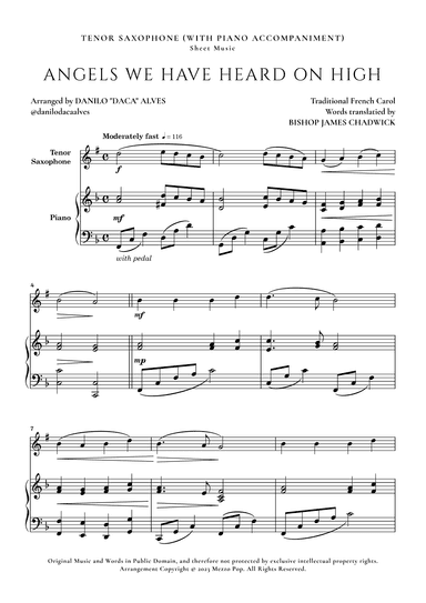 Angels We Have Heard On High (arr. Danilo "Daca" Alves)