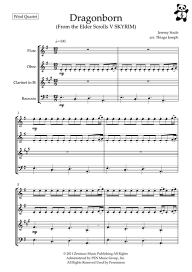 Dragonborn (skyrim Theme) (arr. Thiago Joseph)