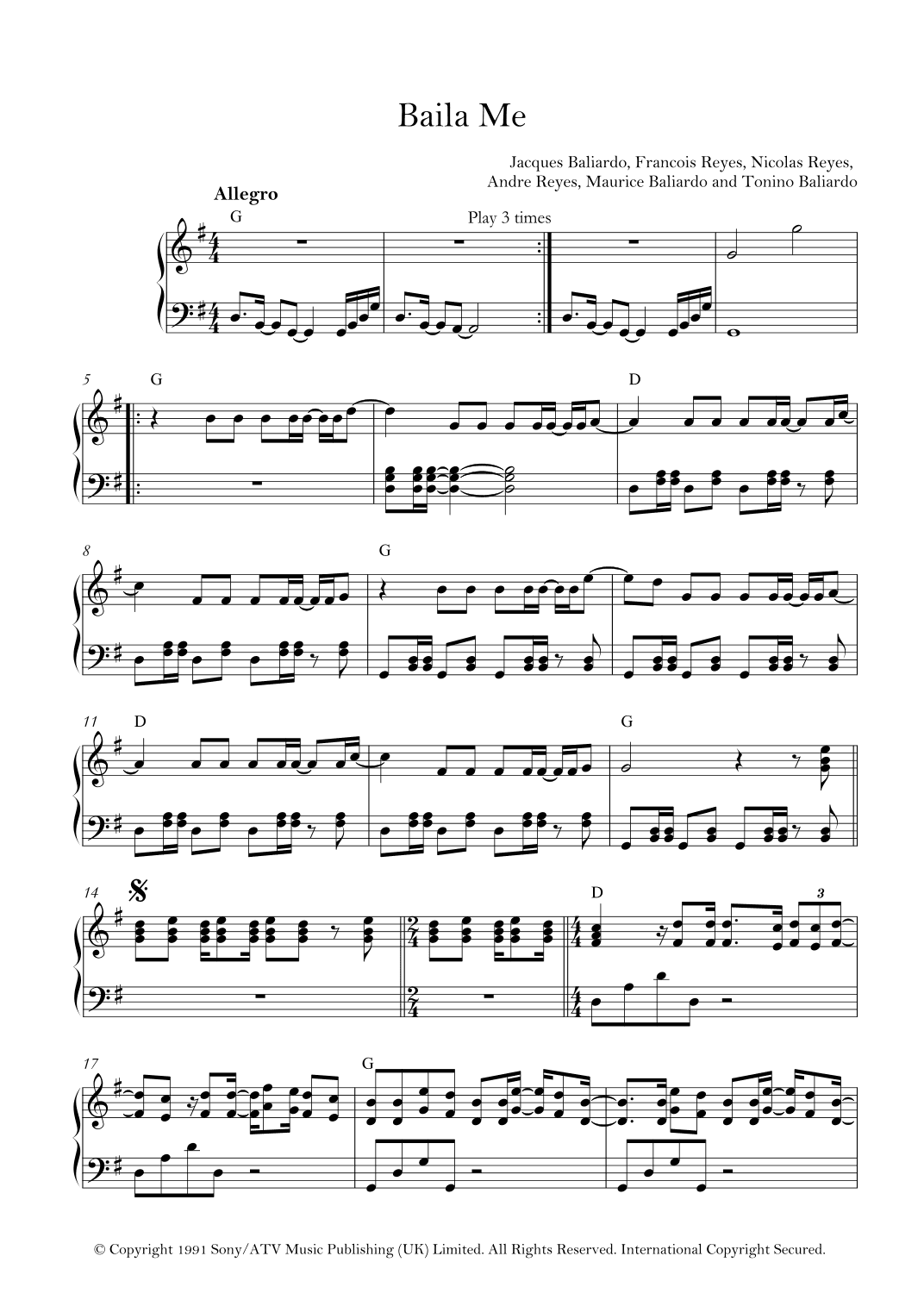 Baila Me (arr. Lila Lali)