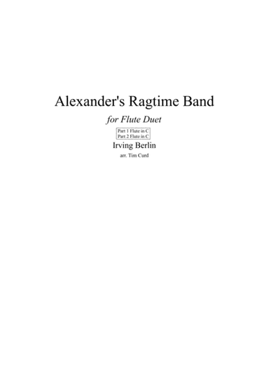 Alexander's Ragtime Band (arr. Tim Curd)
