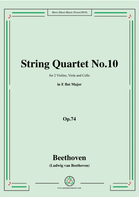 Beethoven-String Quartet No.10 in E flat Major Op.74 (arr. MSM)