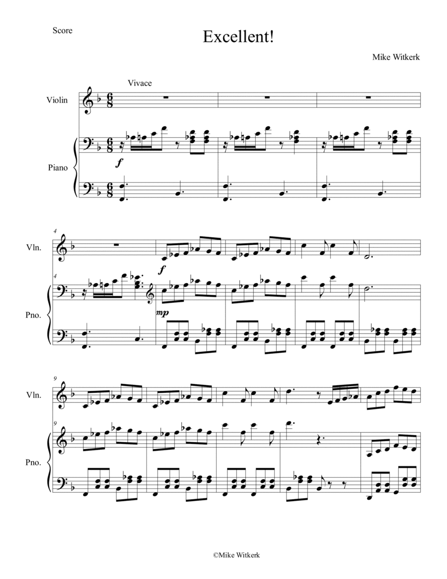 Mike Witkerk - Excellent! (Violin and Piano)