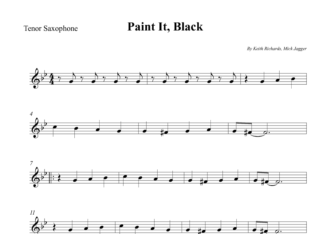 Paint It, Black (arr. Wesley S. SIlva)