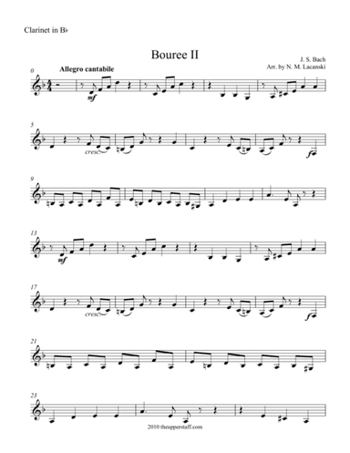 Bouree II (arr. Nick Lacanski)