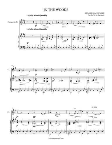 In the Woods (arr. Nick Lacanski)
