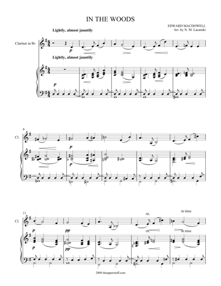 In the Woods (arr. Nick Lacanski)