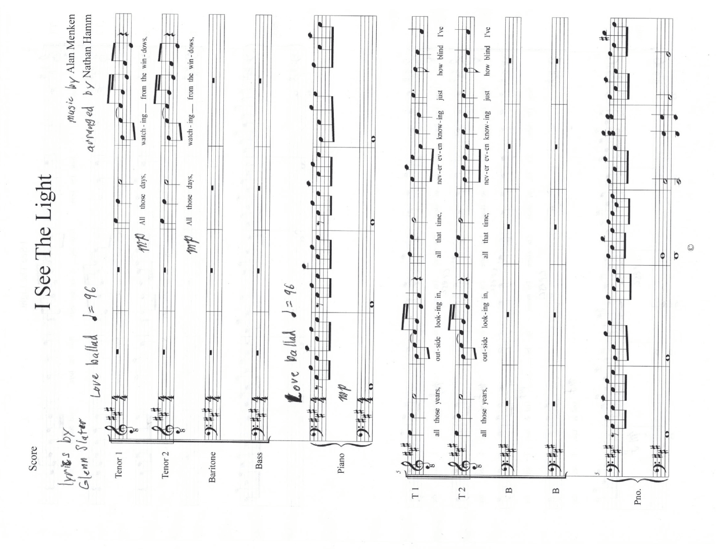 I See The Light (arr. Nathan Hamm)