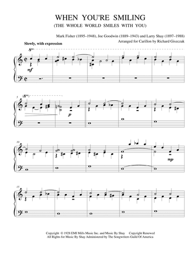 When You're Smiling (the Whole World Smiles With You) (arr. Richard Giszczak)